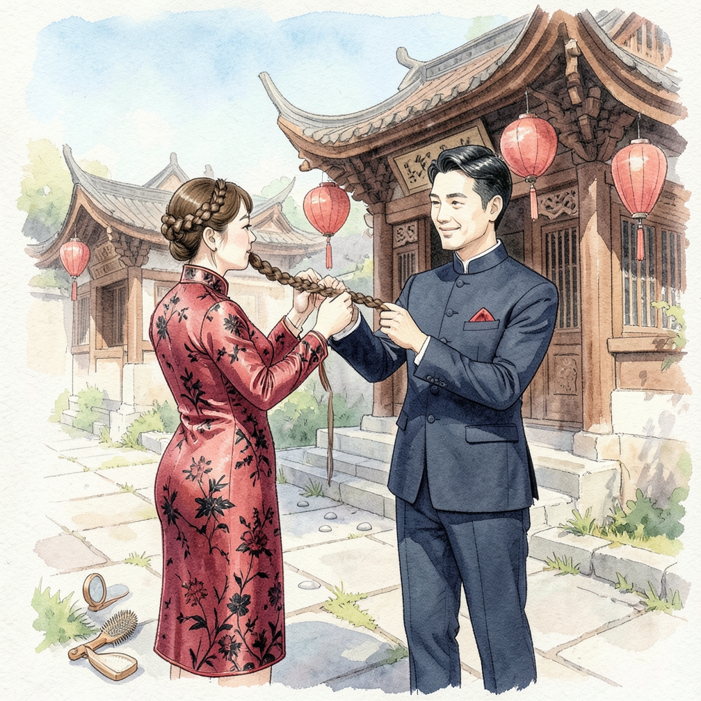 如何一步一步地编两个法式麻花辫
