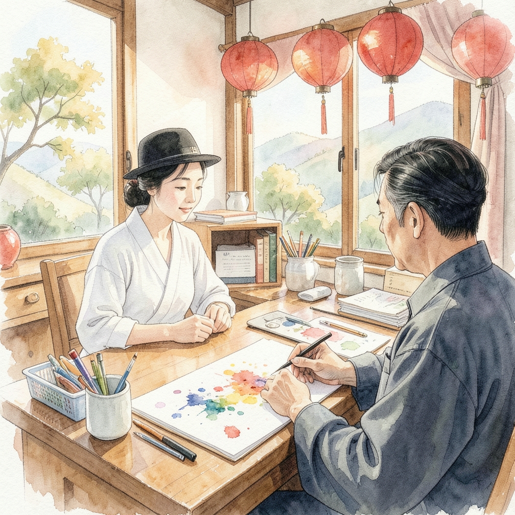 如何逐步处理水彩纸