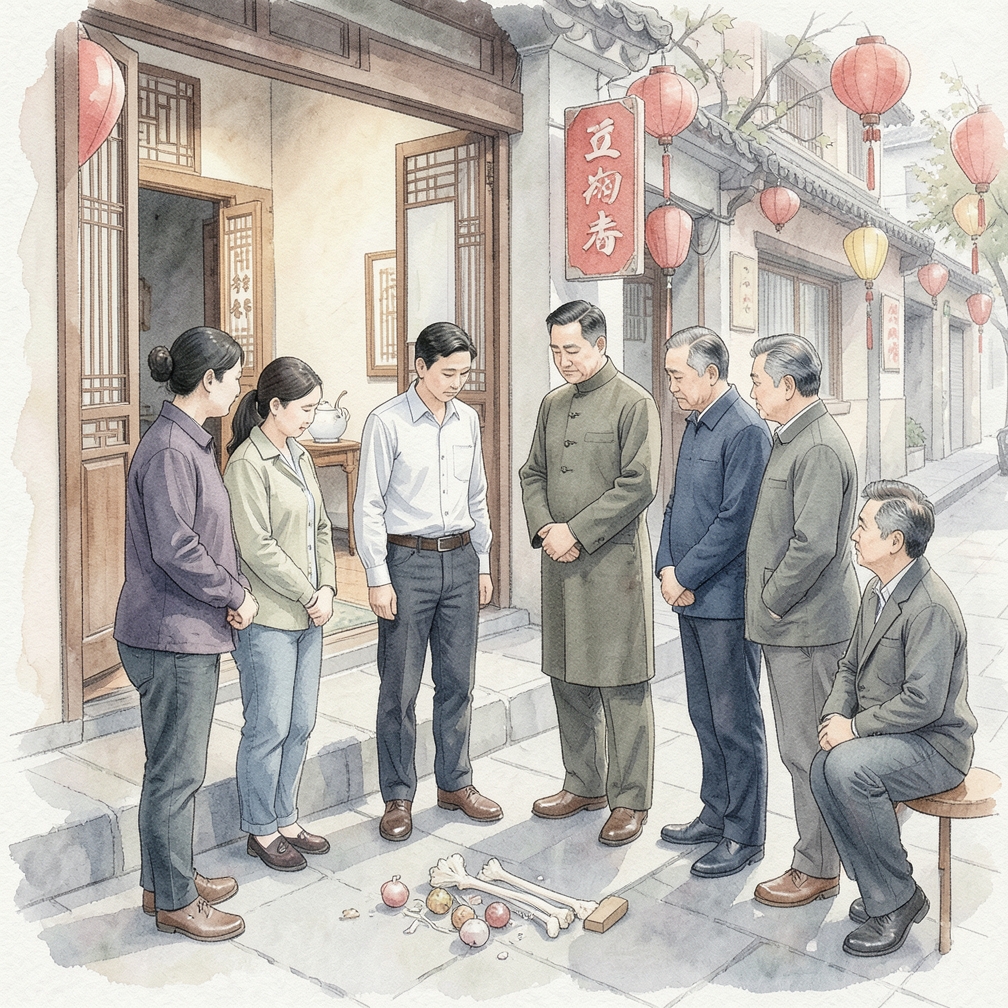 准备撒骨灰的工具