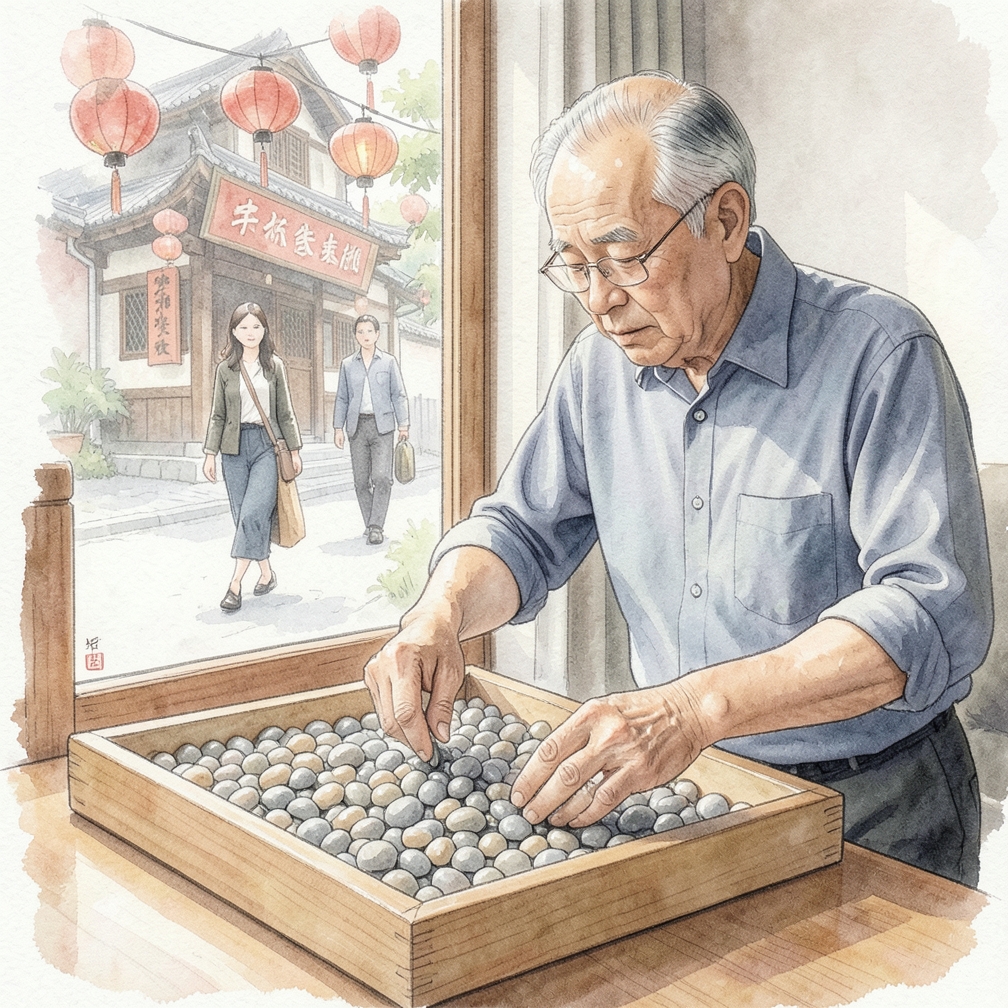 将如厕区填充至三分之一高度的基底层使用豌豆石