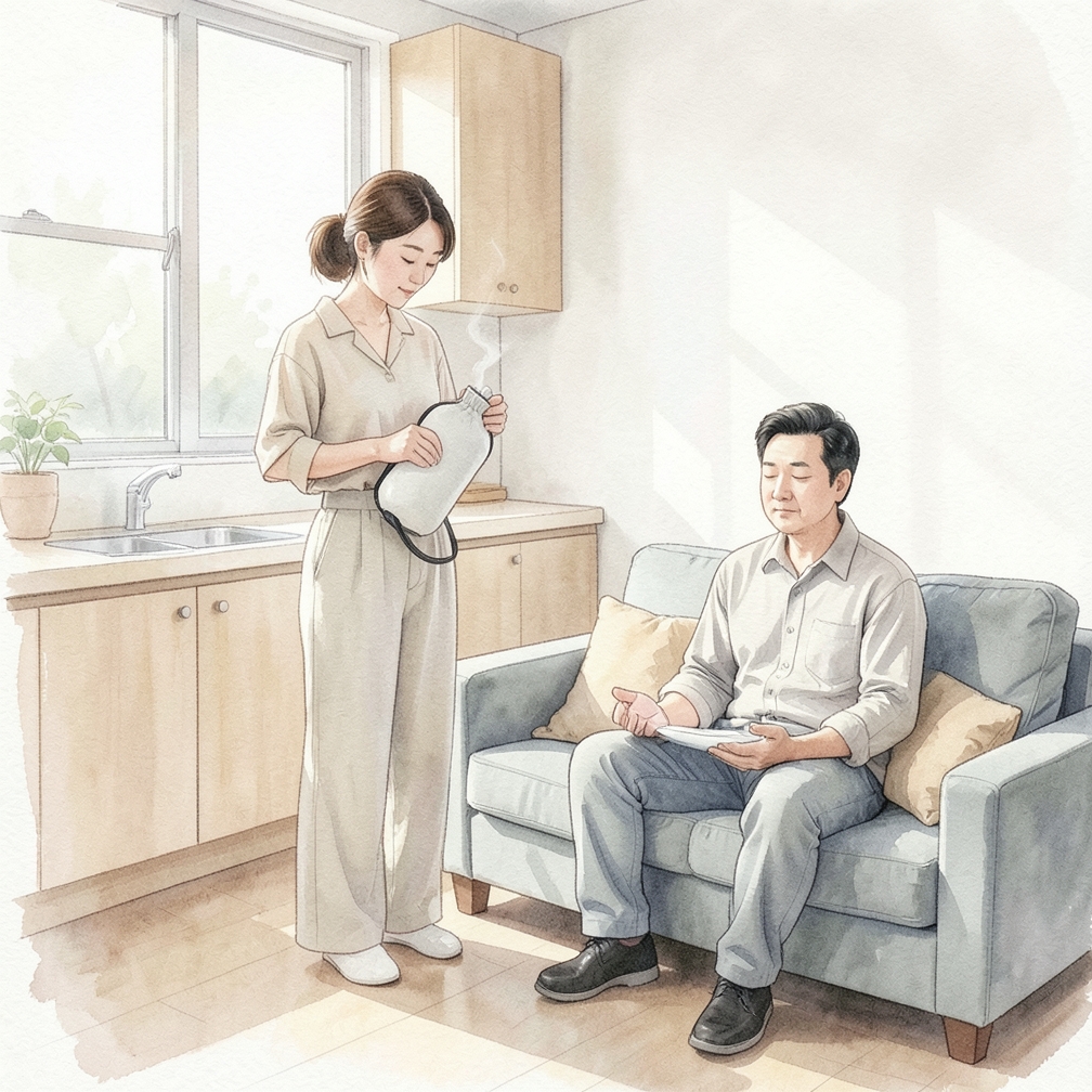 使用热敷