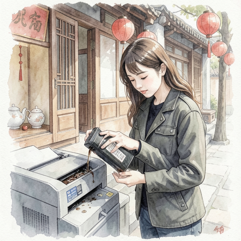 搖晃墨盒以去除氣泡