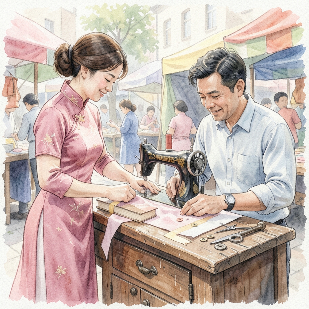 縫製時壓住邊緣