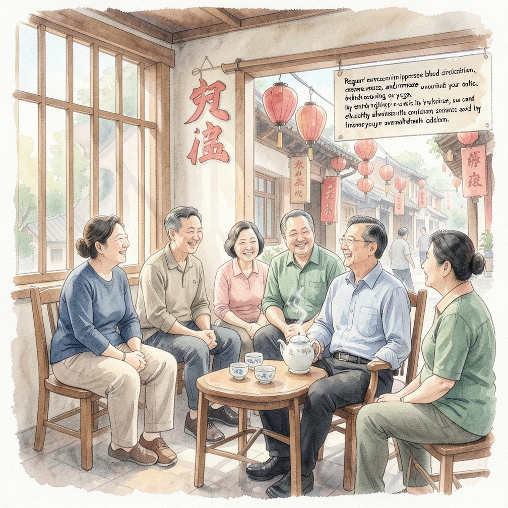 定期锻炼以改善血液循环并减轻压力
