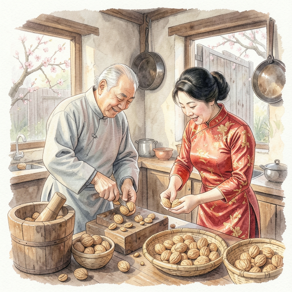 如何逐步处理收获的核桃