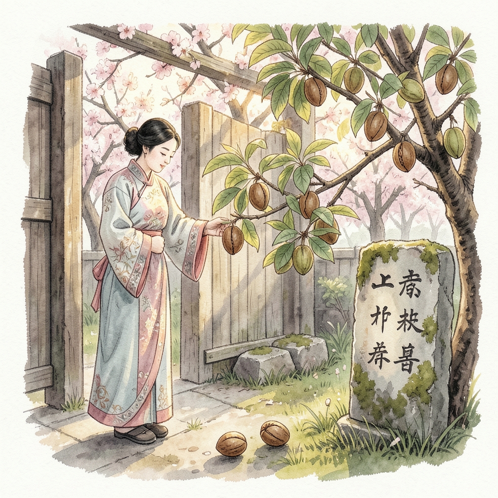 觀察核桃的外觀與成熟度