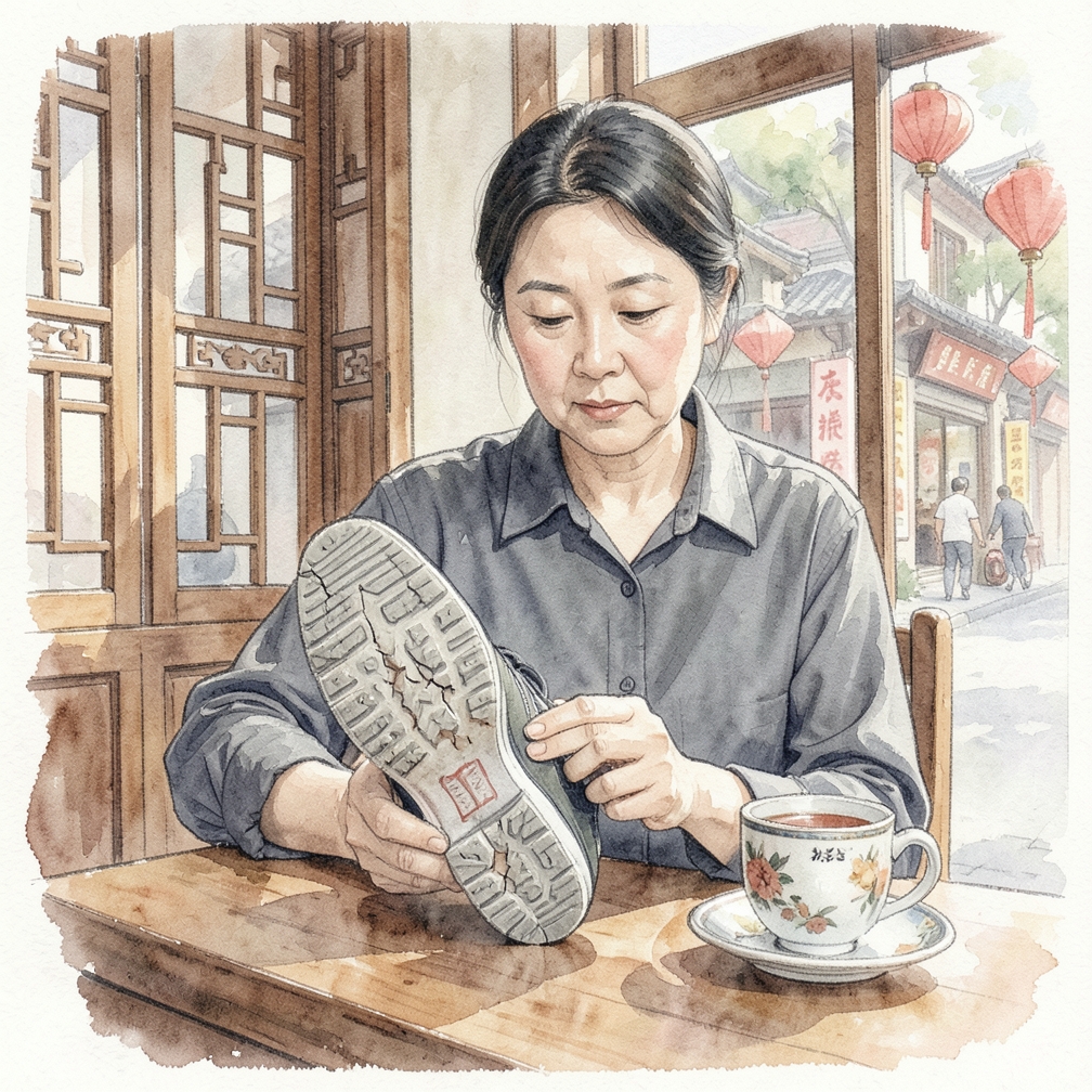 检查鞋底