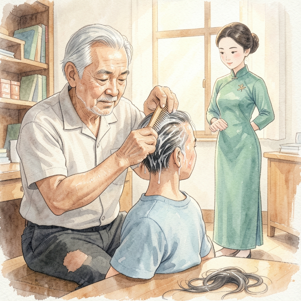 使用護髮素護理頭髮