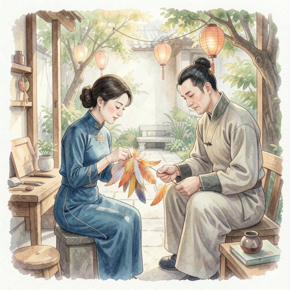 选择羽毛玩具