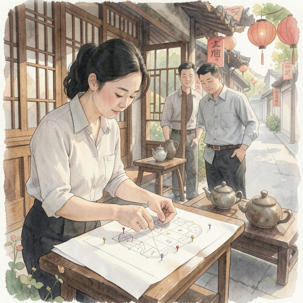 將紙樣對齊布料