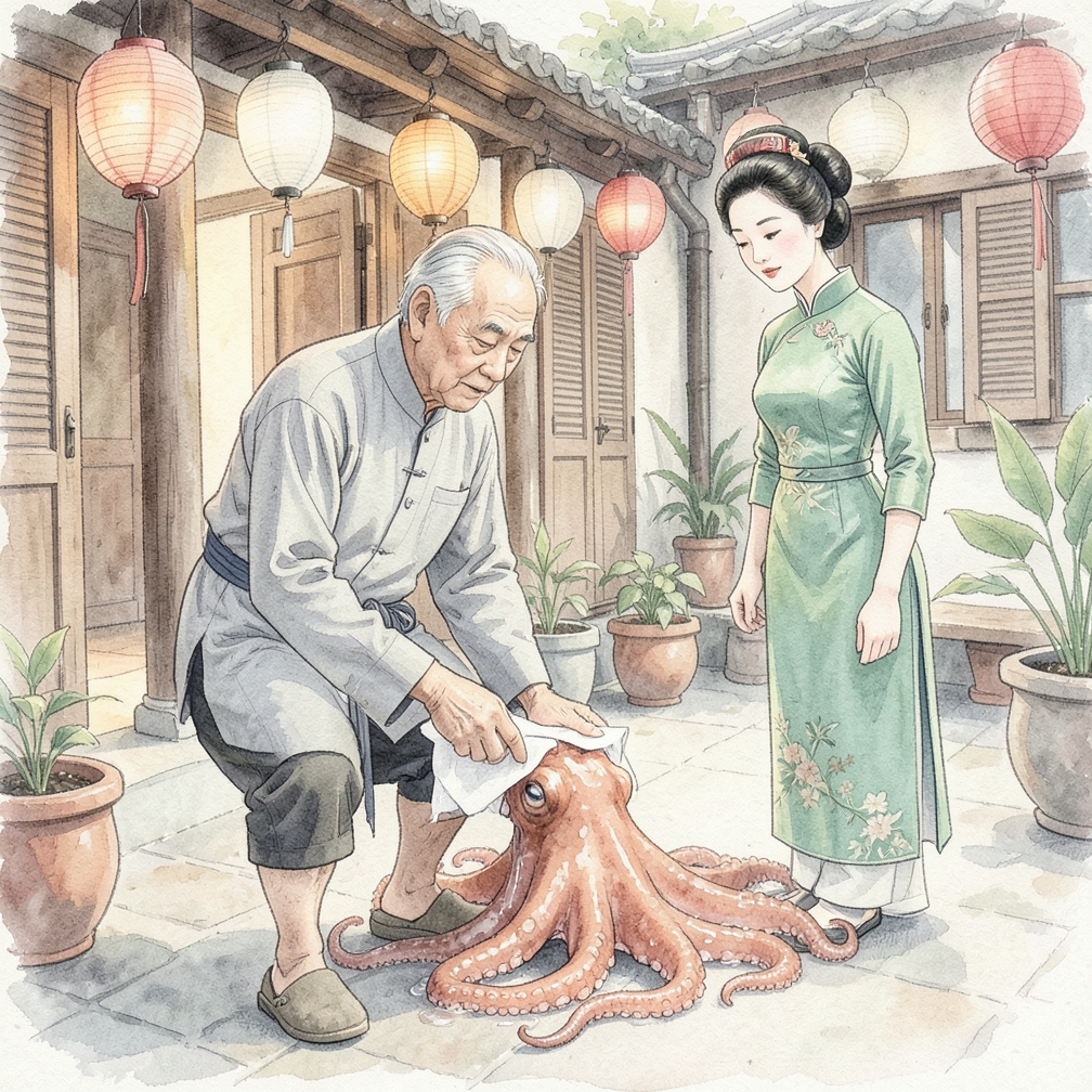 解冻章鱼