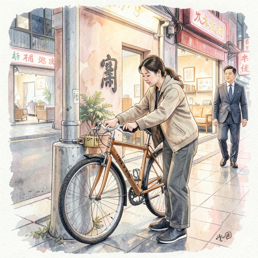 正確鎖上車輪和車架