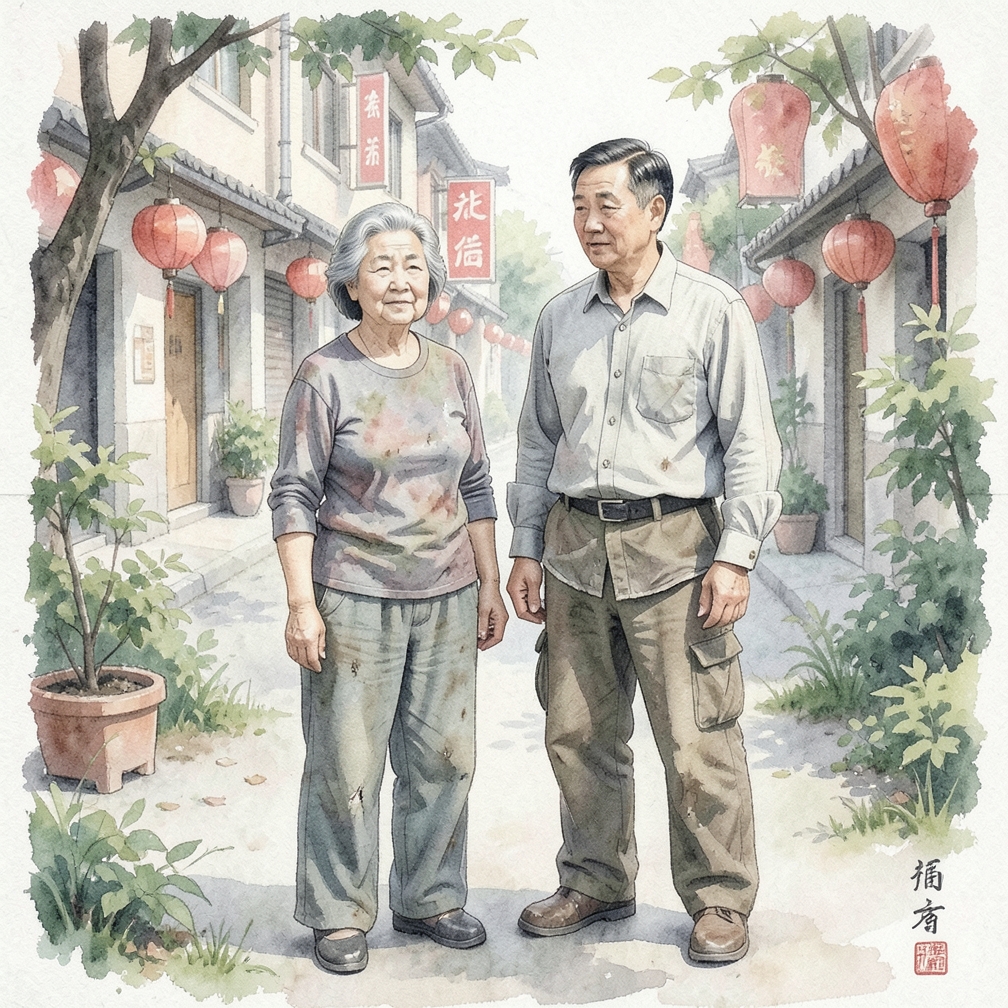 穿戴旧衣服