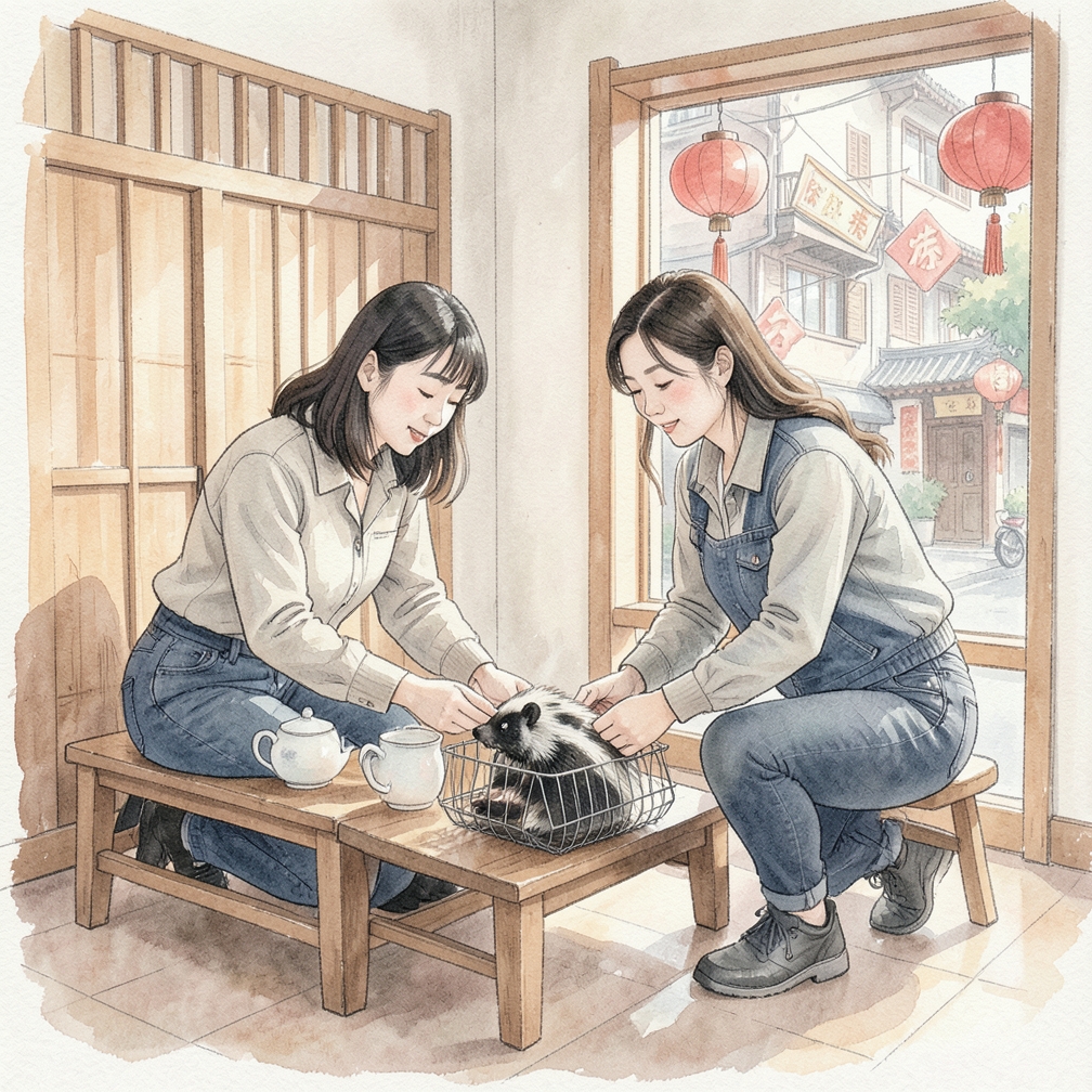 确保臭鼬安全离开