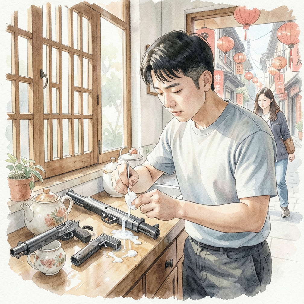 彻底清洁左轮手枪