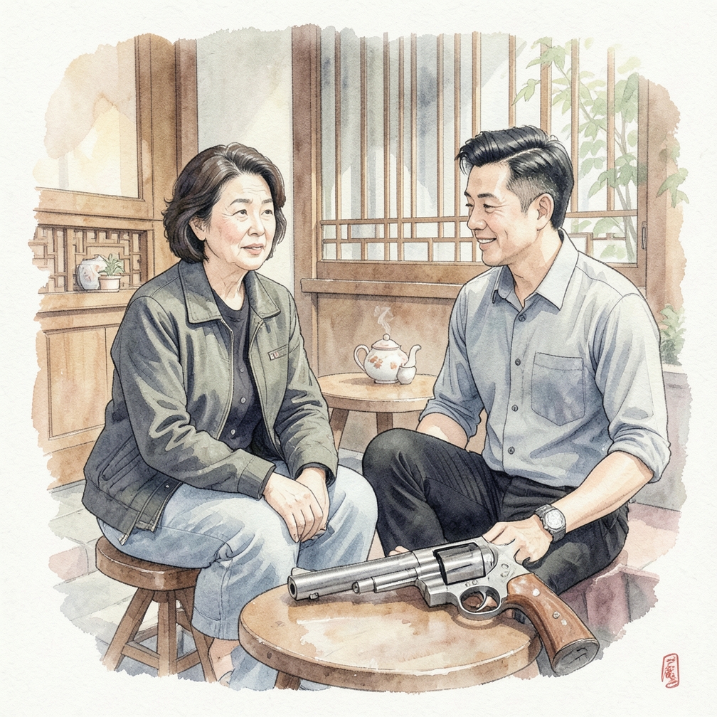 将击锤完全扣上
