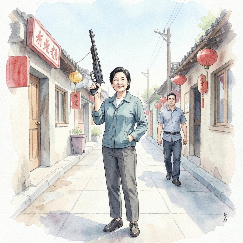 将枪口朝上