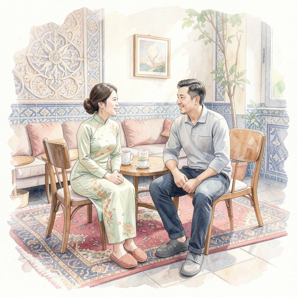 选择柔和的灯光