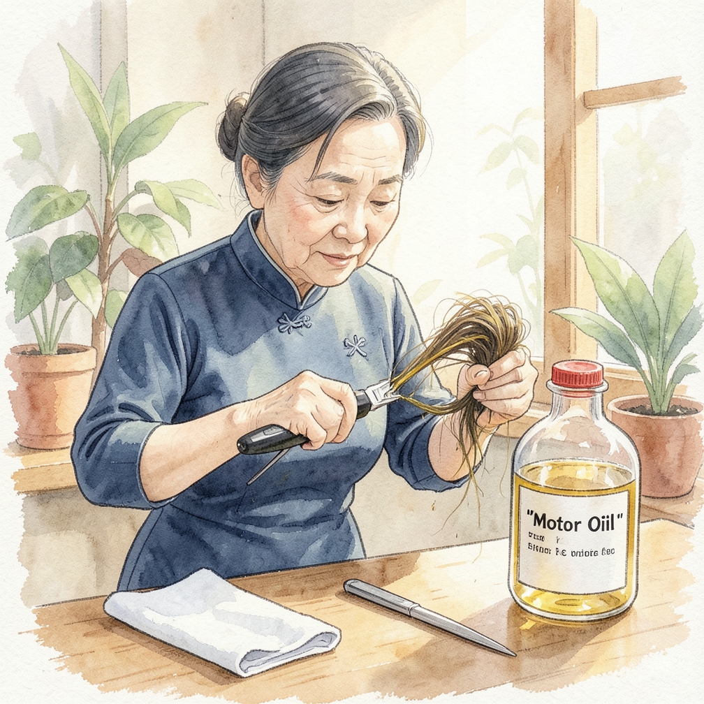 剪除被污染的毛发
