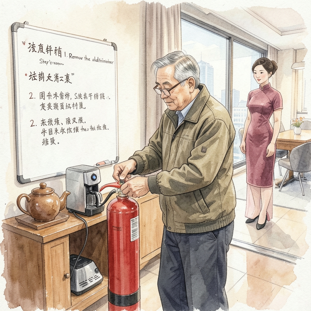 如何逐步重新填充灭火器