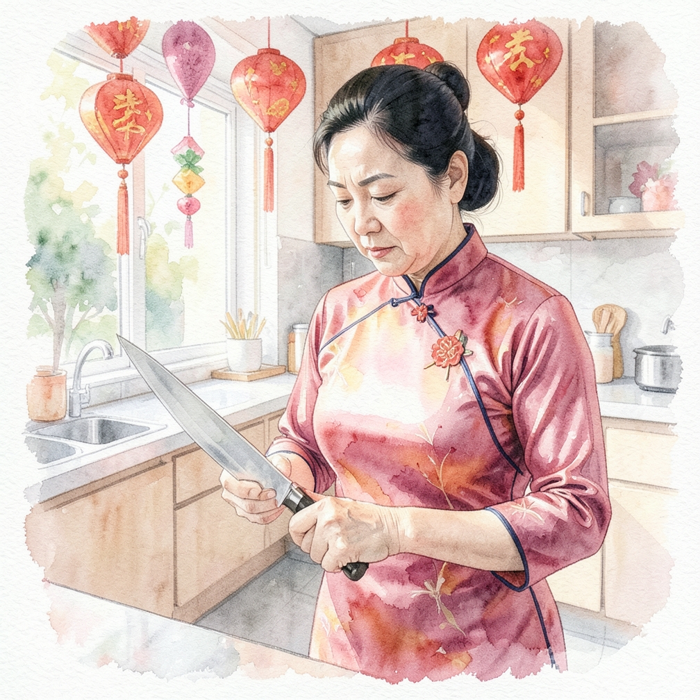 準備一把非常鋒利的刀