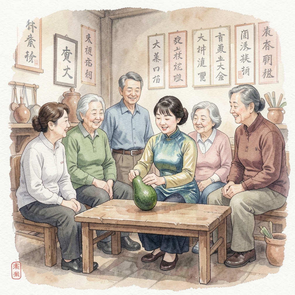观察牛油果的外观和质地