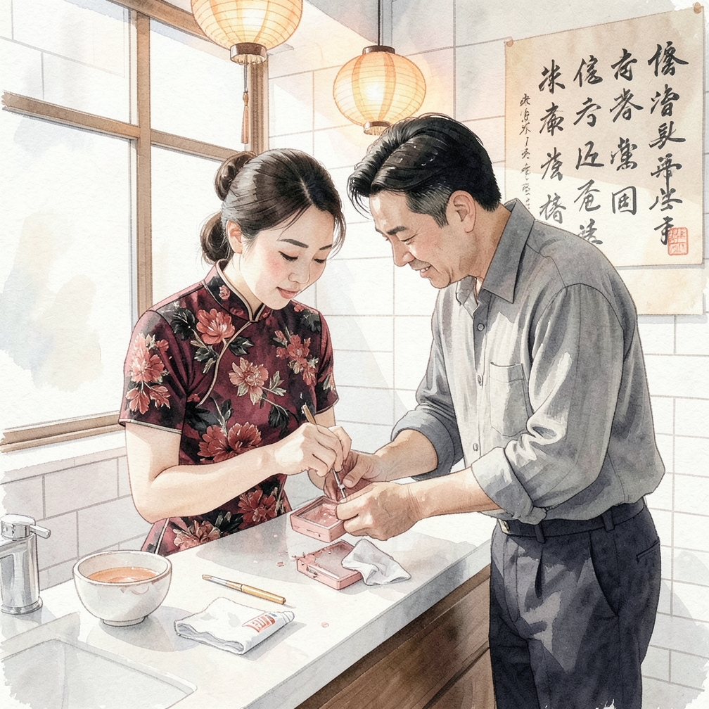 如何修复破碎的腮红