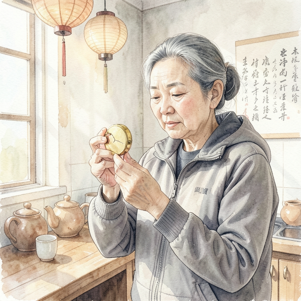 检查腮红的破损程度