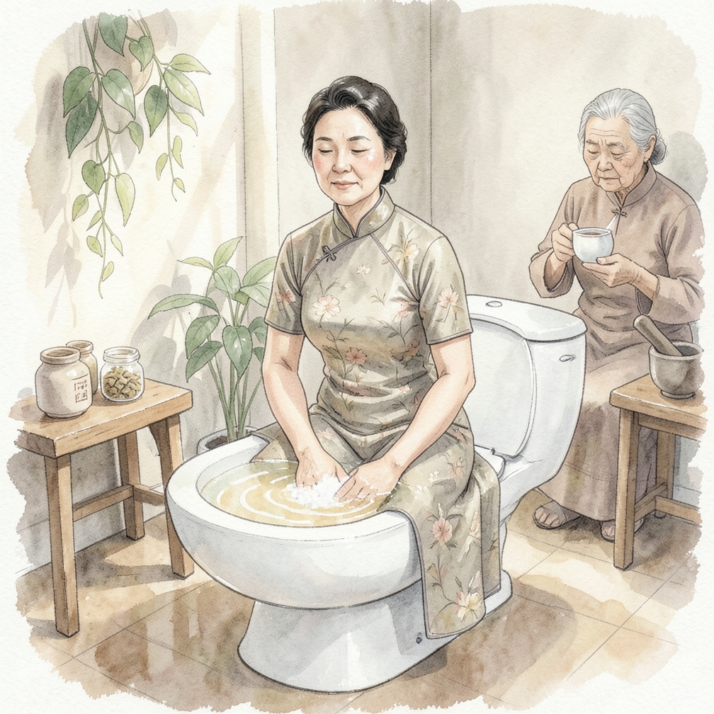 坐浴以減輕腫脹