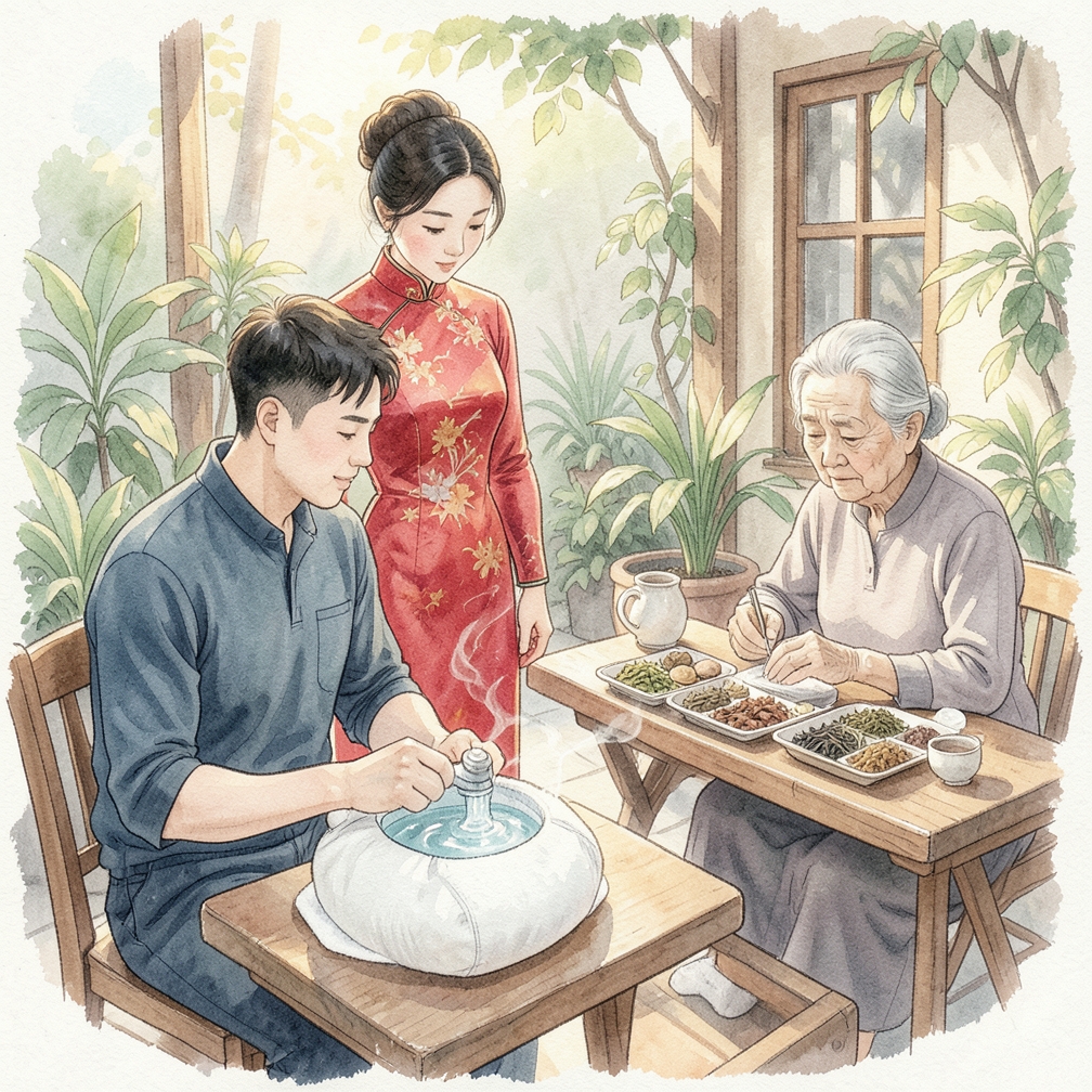 使用熱敷