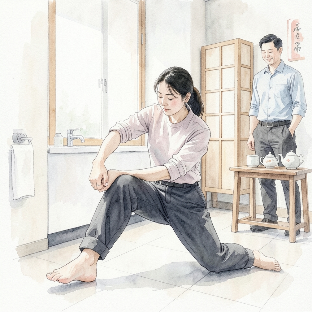 抓住脚后跟