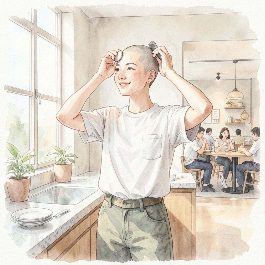 如何保养和打理女性剃光头