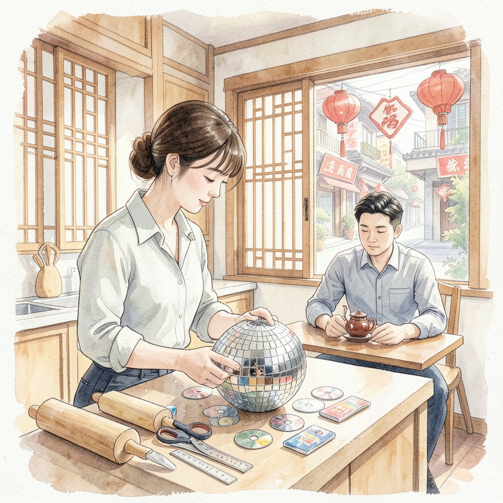 如何用CD制作迪斯科球